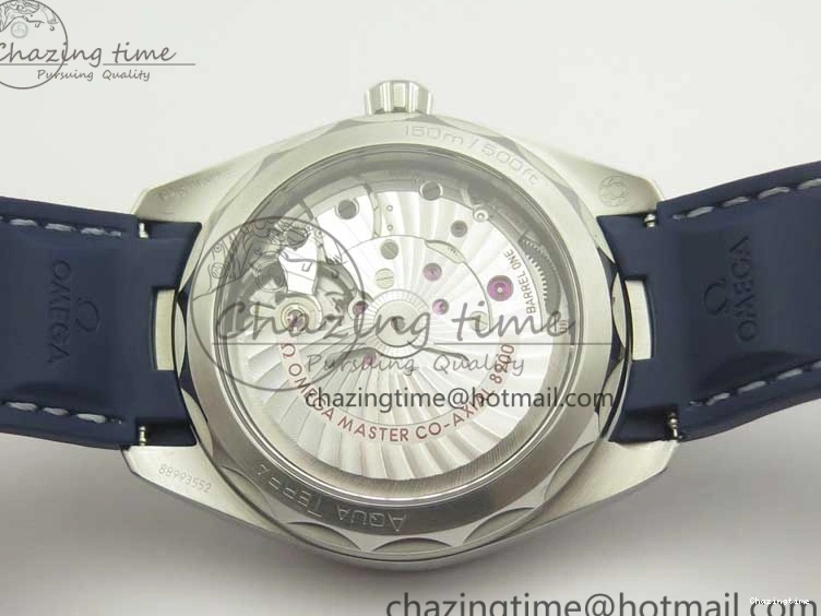 0501 Aqua Terra 150M Master Chronometers VSF 1:1 Best Edition Gray Dial Blue Hand on Blue Rubber Strap A8900 Super Clone HighQuality 8004
